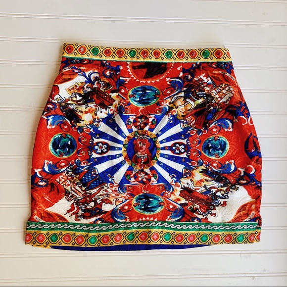 SOLD L’ATISTE Embellished Saint Designer Skirt - Picture 5 of 8